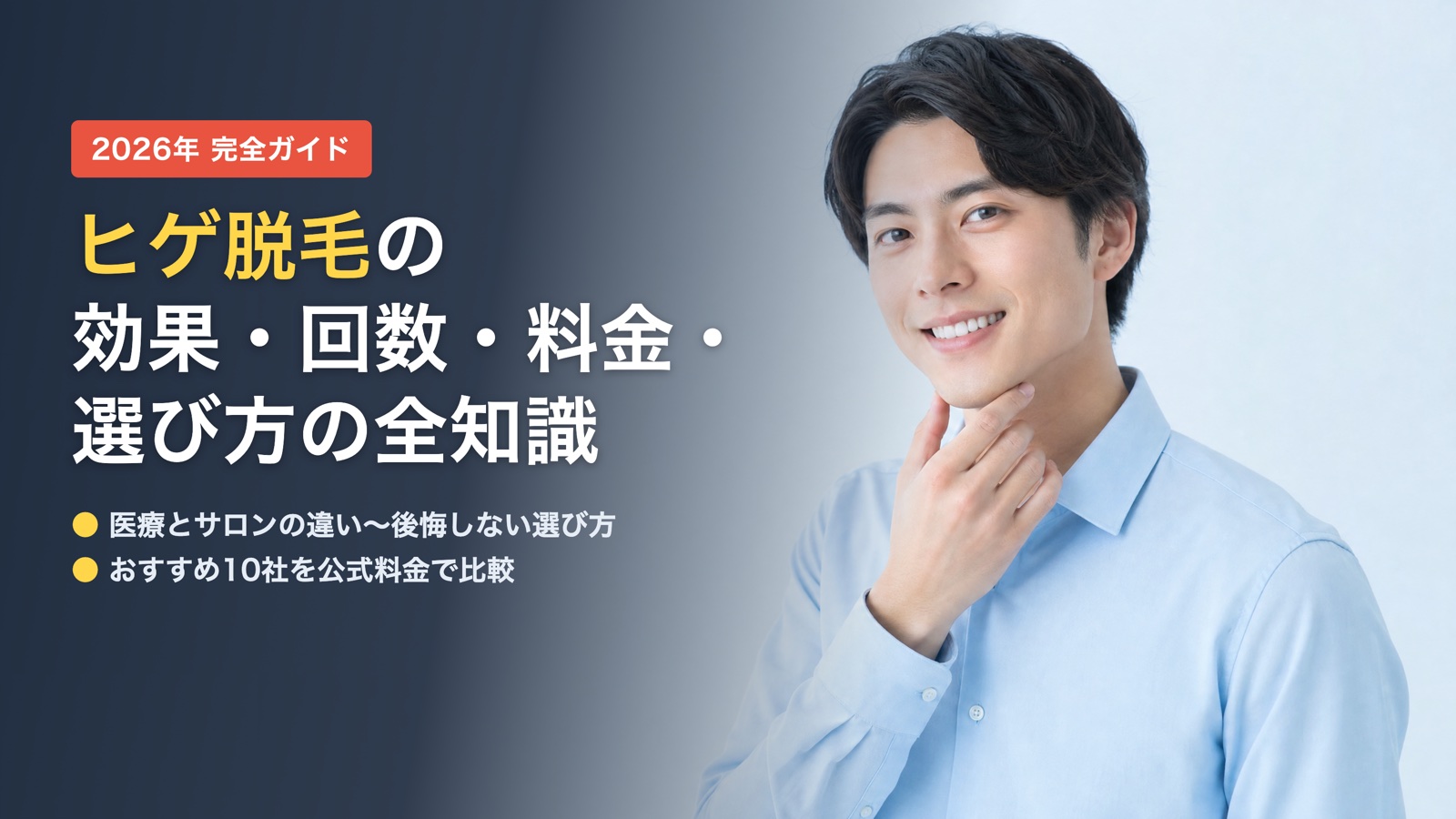 ヒゲ脱毛の完全ガイド 効果・回数・料金・選び方