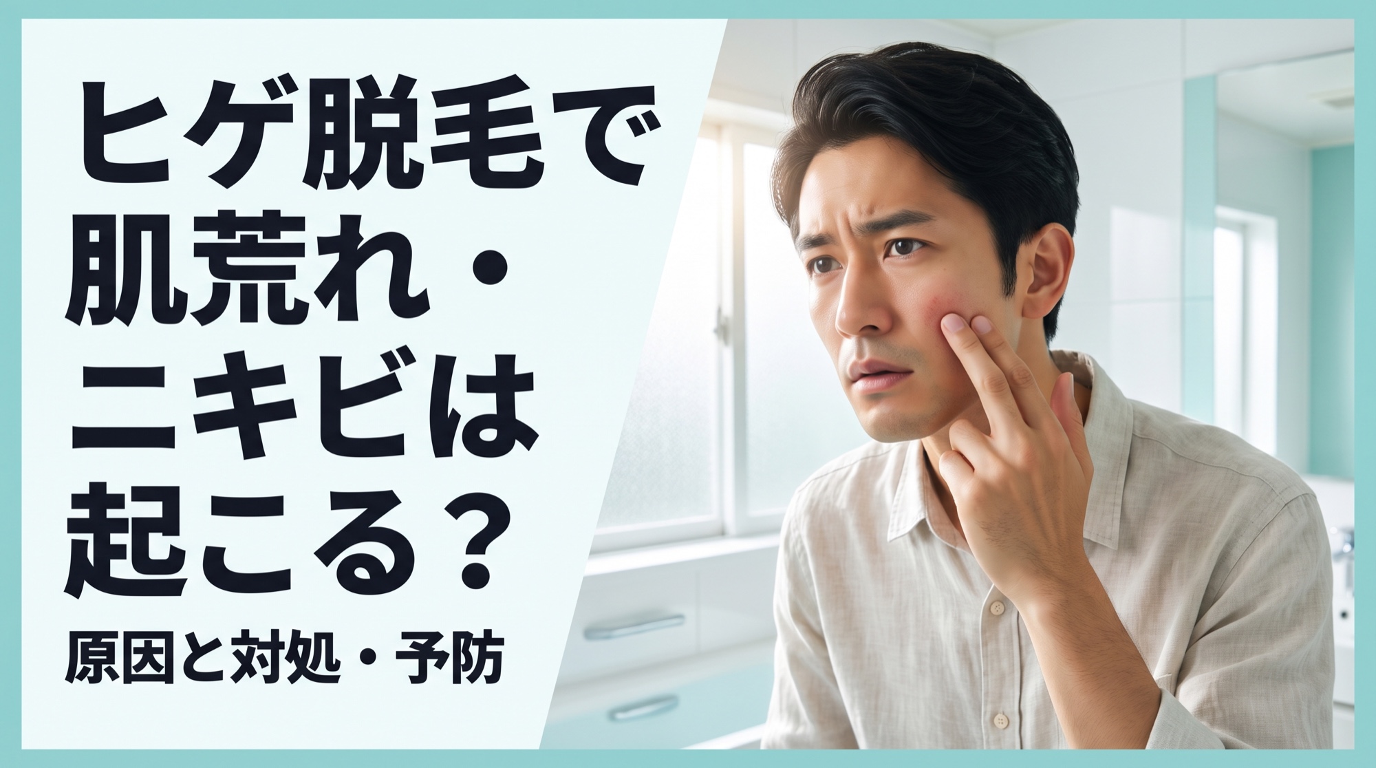 ヒゲ脱毛で肌荒れ・ニキビは起こる？原因と対処・予防
