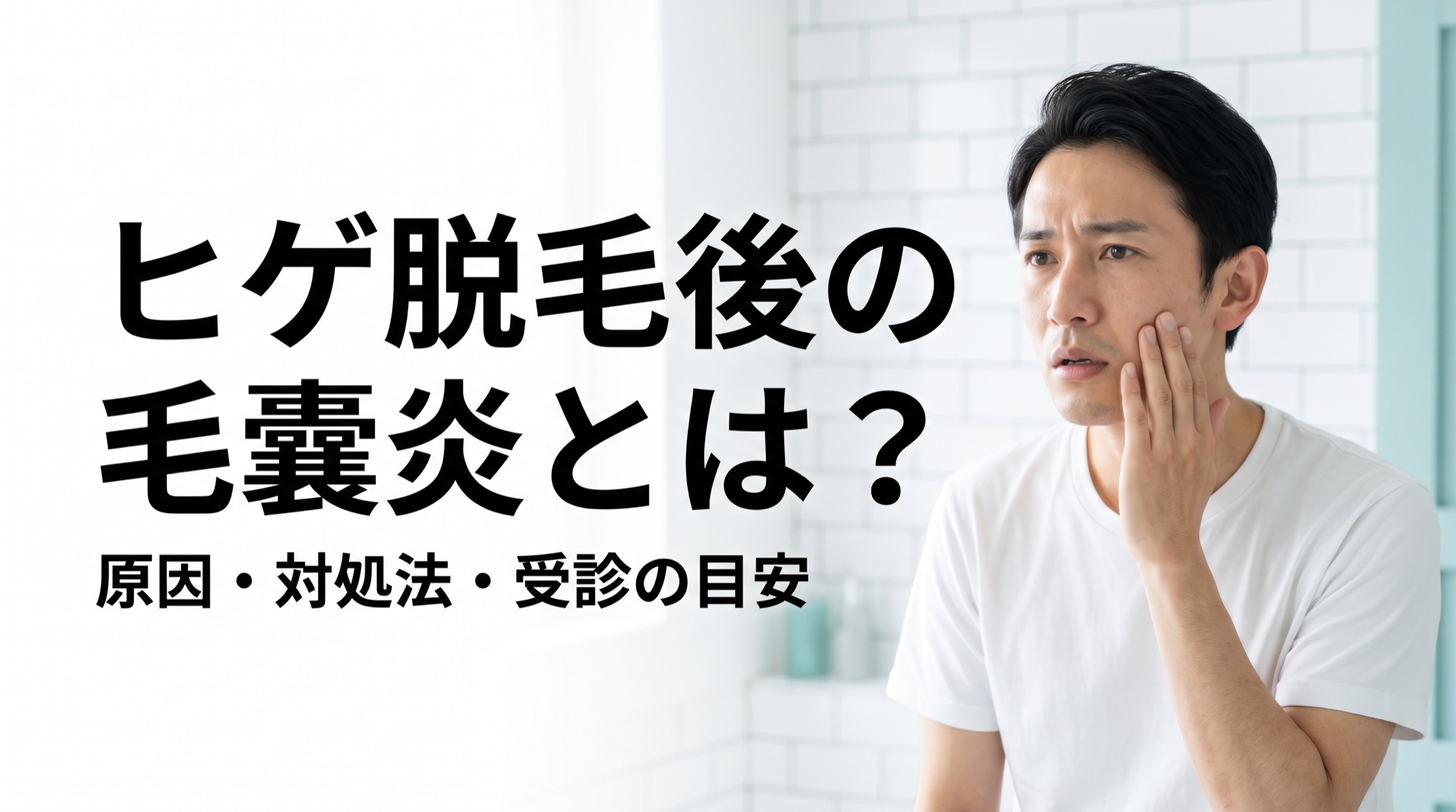 ヒゲ脱毛後の毛嚢炎とは？原因・対処法・受診の目安
