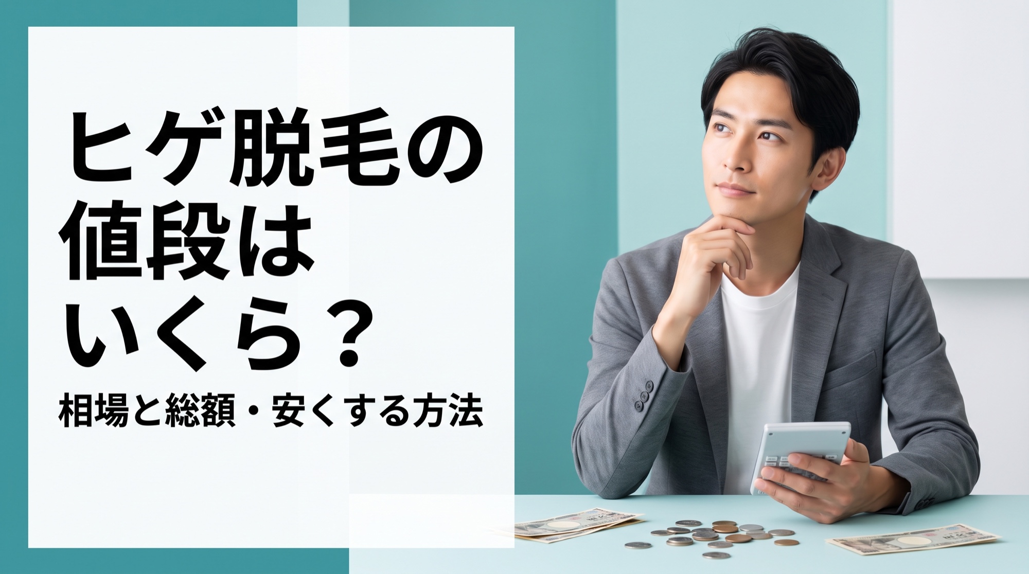ヒゲ脱毛の値段はいくら？相場と総額・安くする方法