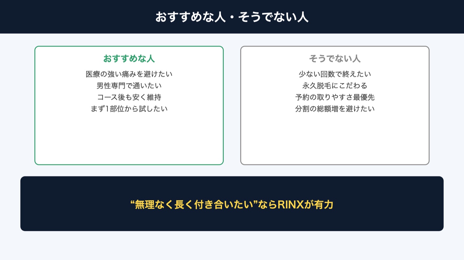 リンクスがおすすめな人・そうでない人